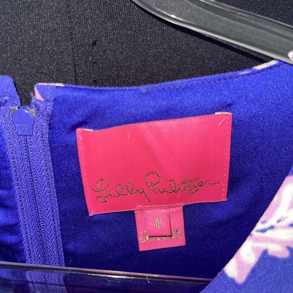 Lilly Pulitzer Donna Romper Galaxy Blue Turtle Shell Coral 4 - Picture 3 of 9